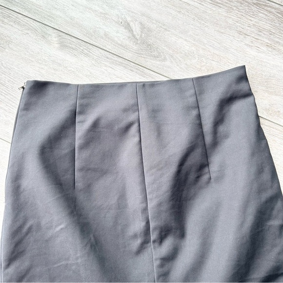 Zara  Stretchy Black Knee Length Skirt - Picture 8 of 9
